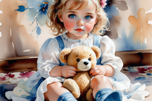Девочка с мишкой