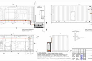 Автоматическая установка газового пожаротушения. План, разрезы