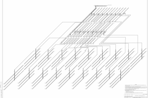 Аксонометрическая схема АУПТ с внутристеллажным пожаротушением