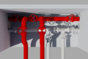 Узел в водопроводном колодце