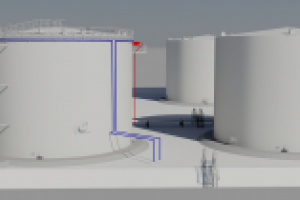 Обвязка РВС5000 трубопроводами противопожарного водоснабжения