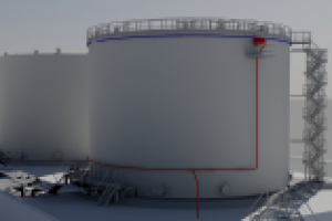 Обвязка РВС5000 трубопроводами противопожарного водоснабжения