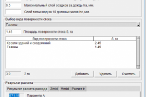 Программа для расчета ливневой канализации