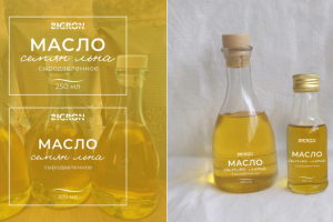 Разработка этикеток для сыродавленного масла "Bigron"