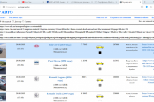 Парсер автообъявлений olx, auto.ria, rst