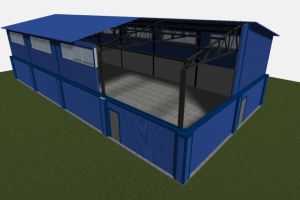 Визуализация здания склада