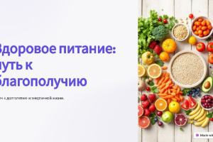 Презентация: Здоровое питание - путь к благополучию