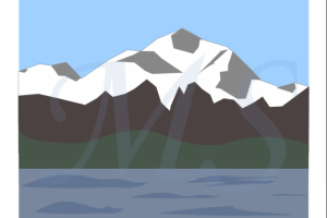Векторная графика. "Вода и горы"