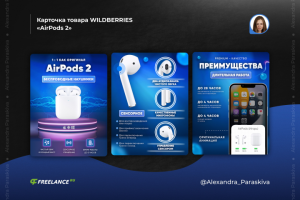 Карточка товара WILDBERRIES «AirPods 2»