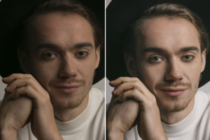 ретушь портретов с сохранением текстуры кожи