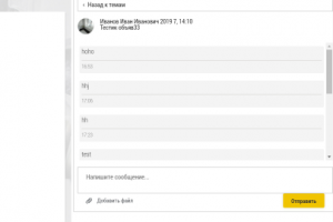Чат службы технической поддержки