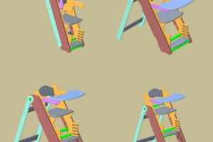 Детское складное разновысокое кресло