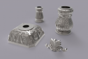 литьё, элементы декора уличных светильников