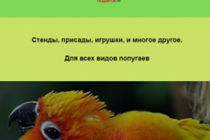 Сайт. ВСЁ ДЛЯ ПОПУГАЕВ