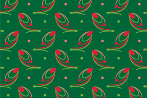 Разноцветный фон с ягодами. на зелёном фоне.