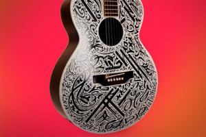 Абстрактная каллиграфия /декорирование гитары