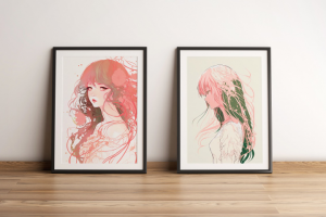 Постер ""Девочки аниме""