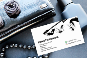 Визитка для стилиста "Make up"