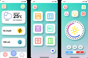 дизайн приложения умный дом (Figma)