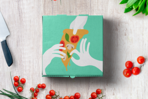 Концепция дизайна коробки для пиццы