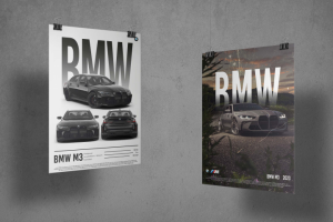 Плакат с машиной