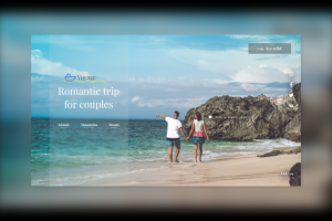 Одноэкранный сайт по туризму для пар