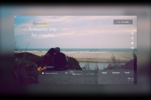Одноэкранный сайт по туризму для пар