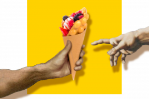 креатив "Сотворение Адама"