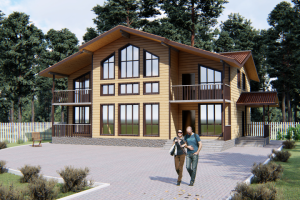 Коттедж из клееного бруса