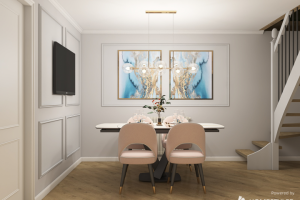 Гостиная в современном стиле с элементами ар-деко