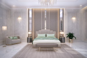 Интерьер виллы (спальня). ОАЭ, Дубай, Palm Jumeirah