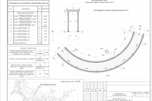 Исполнительная схема на монтаж конструкций