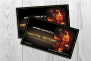 Дизайн дисконтной карты Premium-Watches