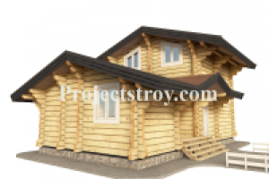 Дом с баней из лафета