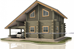 Деревянный дом из бревна