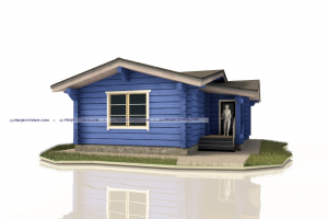 Одноэтажный сруб из дерева