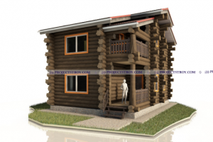 Проект деревянного дома из бревна