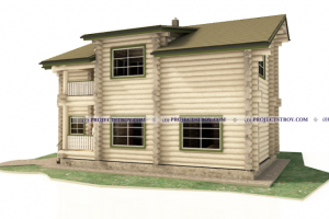 Дом из бревна 300 мм