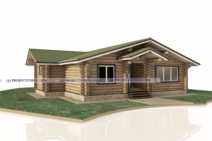 Бревенчатый одноэтажный дом