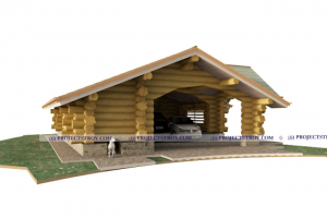 Навес и хозблок из дерева