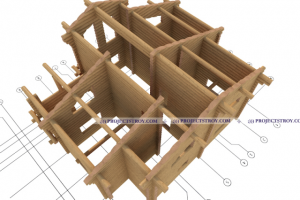 Дом из бревна с разбревновкой