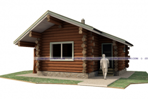 Баня из бревна рубленого 8 на 7 м