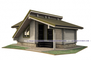 Садовый дом или баня из оцилиндрованного бревна