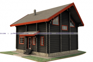 Проект дома из лафета 8 х 9 м