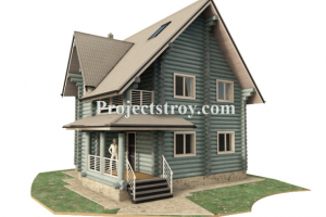 Проектирование дома из бревна 9 х 9.5 м