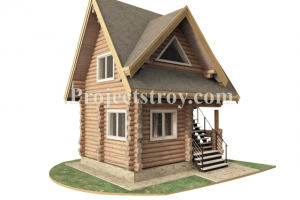 Проект бревенчатой бани из рубленого бревна