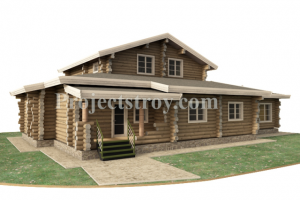 Проект деревянного дома из рубленого бревна