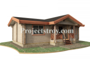 Проект одноэтажного дома из бруса 200 мм