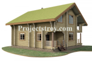 Проект деревянного бревенчатого дома