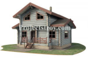 Проект двухэтажного деревянного дома